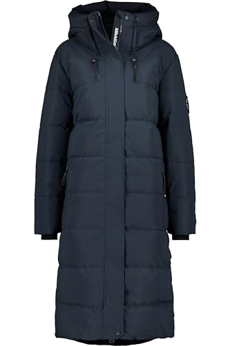 ALIFE AND KICKIN KatiaAK A Puffer Coat - Winterjacke Damen mit Kapuze, langer Wintermantel in Daunenoptik, warme Steppjacke, Damen Winter Oberbekleidung Damen Steppjacke, Winterjacke marine XXL von alife & kickin