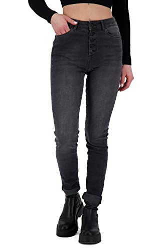 ALIFE and Kickin LeonoraAK DNM Q Pants Damen Jeanshose Black Denim Washed L von alife & kickin