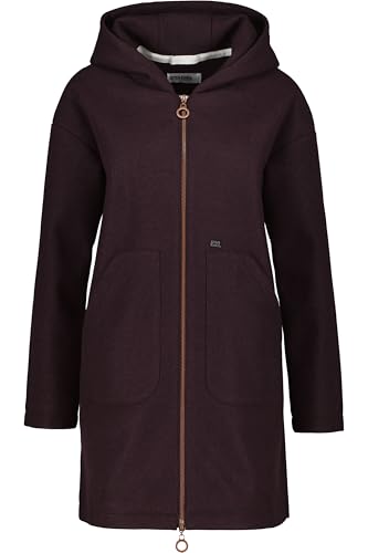 ALIFE and Kickin LilithAK J Felt Coat – Damen Winterjacke Parka – Warm & Stylisch mit Kapuze – Perfekt für Kalte Tage, Herbst & Winter – Robuste Jacke aubergine Melange L von alife & kickin