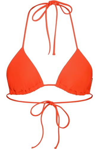 ALIFE and Kickin LilyAk A Bikini Top - Damen Bikini Oberteil, Triangel Neckholder, Schnelltrocknend & Herausnehmbare Cups, Stilvolle Strand Bademode red S von alife & kickin