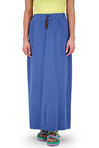 ALIFE and Kickin LinaAK A Long Skirt Damen Sommerrock, Rock Cobalt Melange L von alife & kickin