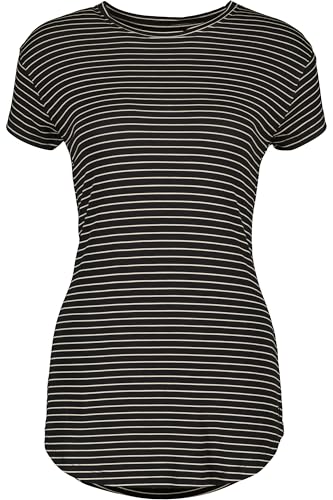 ALIFE and Kickin MalisaAK Shirt – Damen T-Shirt – Bequemes Kurzarm Shirt für Alltag & Freizeit – Perfekt für Sommer & Übergangszeiten Black Stripes S von alife & kickin