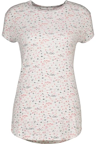 ALIFE and Kickin MalisaAK Shirt – Damen T-Shirt – Bequemes Kurzarm Shirt für Alltag & Freizeit – Perfekt für Sommer & Übergangszeiten Brilliant White Ocean Wildlife XXXL von alife & kickin