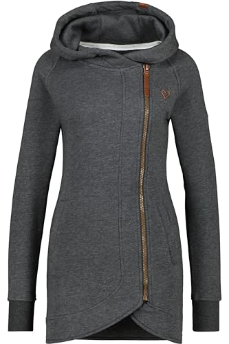 ALIFE AND KICKIN MaryAK C Sweatjacket Damen Kapuzensweatjacke, Sweatjacke moonless melange S von alife & kickin