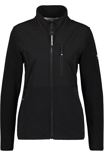 ALIFE and Kickin MaryelleAK F Fleece Sweat Jacket – Damen Fleecejacke – Übergangsjacke für Frühling & Herbst - Warm, Weich & Kuschelig - Mit Reißverschluss Moonless XS von alife & kickin