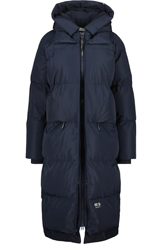 ALIFE and Kickin OanaAK A Puffer Coat – Damen Wintermantel Steppmantel – Lange Winterjacke für Kalte Tage – Mantel für Herbst & Winter – Perfekt für Freizeit & Alltag Marine L von alife & kickin