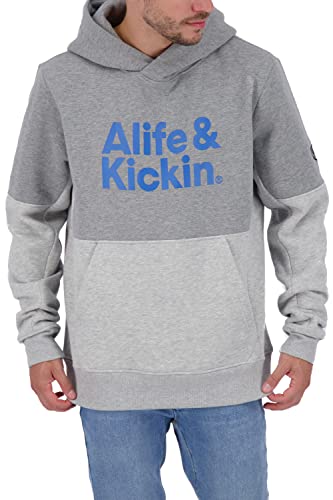 ALIFE and Kickin OwenAK E Sweat Herren Kapuzensweatshirt, Sweatshirt Steal Melange XXXL von alife & kickin
