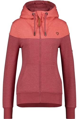 ALIFE and Kickin PalinaAK A Hooded Sweat Jacket – Damen Sweatjacke – Leichte Jacke mit Reißverschluss – Zipper Kapuzenjacke - Perfekt für Übergangszeiten Cranberry Juice Melange S von alife & kickin