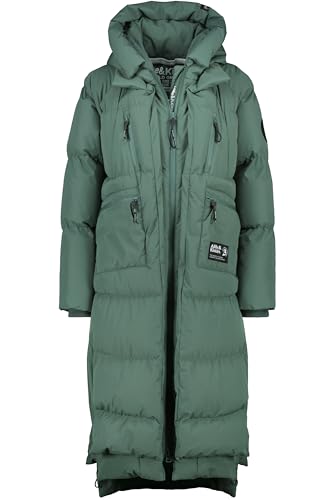 ALIFE and Kickin RihannaAK A Puffer Coat Damen Wintermantel Steppmantel Lange Winterjacke für Kalte Tage Mantel für Herbst & Winter Perfekt für Freizeit & Alltag sage Leaf S von alife & kickin