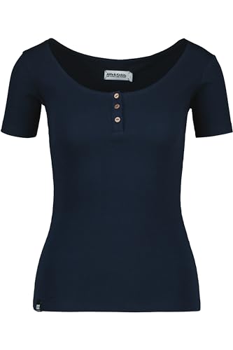 ALIFE and Kickin RosaAK A Shirt – Damen T-Shirt – Bequemes Kurzarm Shirt für Alltag & Freizeit – Perfekt für Sommer & Übergangszeiten Marine S von alife & kickin