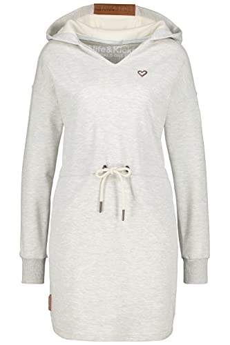 ALIFE and Kickin ScarlaAK A Sweatdress – Damen Hoodie – Pullover mit Kapuze Ideal für Freizeit & Alltag - Sweatshirt - Kapuzenpullover Cloudy S von alife & kickin