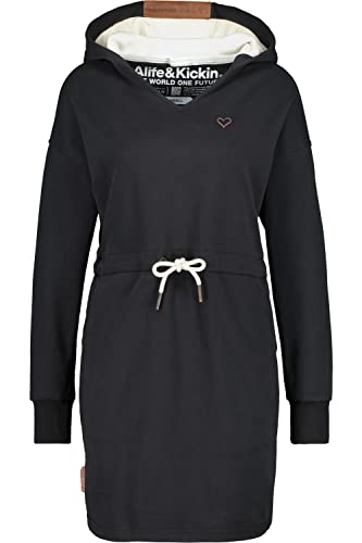 ALIFE and Kickin ScarlaAK A Sweatdress – Damen Hoodie – Pullover mit Kapuze Ideal für Freizeit & Alltag - Sweatshirt - Kapuzenpullover Moonless M von alife & kickin