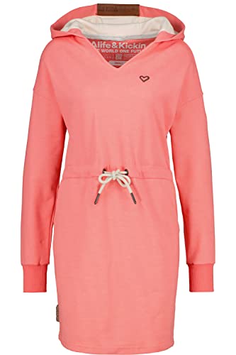 ALIFE and Kickin ScarlaAK A Sweatdress – Damen Hoodie – Pullover mit Kapuze Ideal für Freizeit & Alltag - Sweatshirt - Kapuzenpullover Peach L von alife & kickin