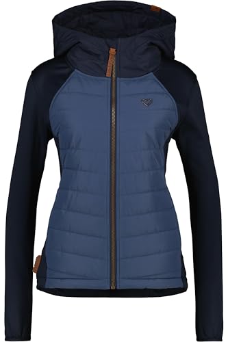 ALIFE and Kickin SoleneAK A Hybrid – Damen Übergangsjacke – Leichte & Atmungsaktive Hybridjacke – Kurze Jacke für Outdoor & Freizeit Marine L von alife & kickin