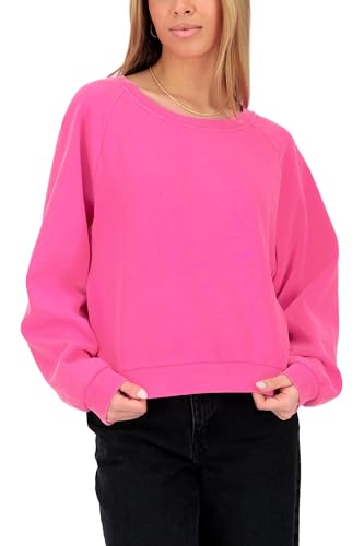 ALIFE and Kickin TeonaAK A Oversize Sweatshirt - Basic Sweatshirt Damen, Pullover mit Rundhalsschnitt und Raglanarmen, Rundhalspullover Damen Rundhalspullover, Sweatshirt hot pink M von alife & kickin