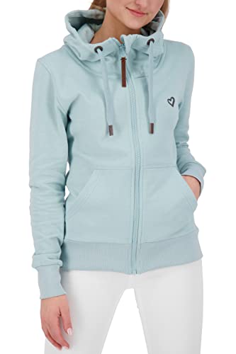 ALIFE and Kickin YasminAK A Hooded Sweat Jacket – Damen Sweatjacke – Kapuzenjacke mit Reißverschluss – Perfekt für kalte Tage – Zipper Jacke für Herbst & Winter Ice XS von alife & kickin