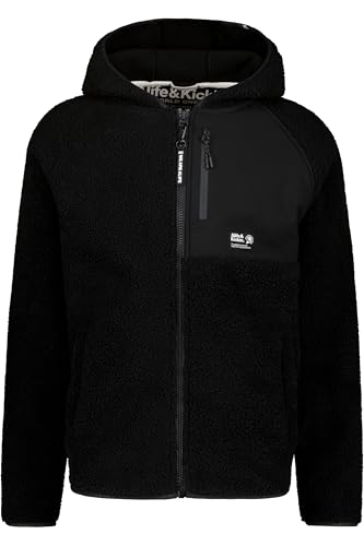 Alife And Kickin HaraldAK G Teddy Zip Hoodie, schwarz, S von alife & kickin