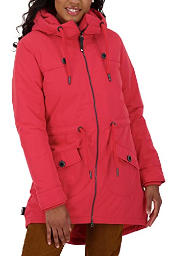 ALIFE and Kickin CharlotteAK A Coat – Damen Winterjacke Parka – Mantel mit Kapuze – Perfekt für Kalte Tage, Herbst & Winter – Robuste Jacke Fuchsia L von alife & kickin