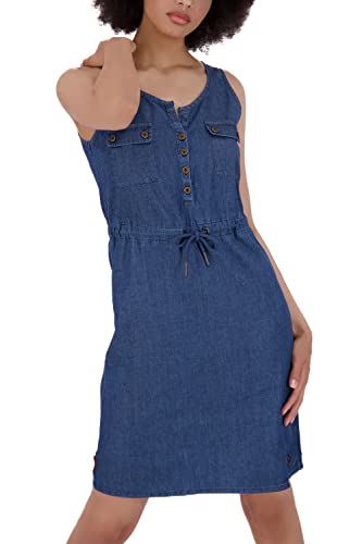 ALIFE and Kickin DorisAK DNM Dress Damen Sommerkleid, Jeanskleid, Kleid Dark Denim XL von alife & kickin