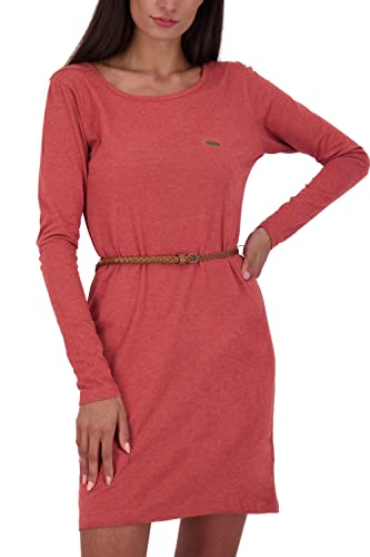 ALIFE and Kickin EllinAK A Longsleeve Dress Damen Sommerkleid, Kleid Cranberry Melange L von alife & kickin