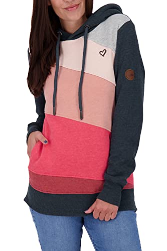 ALIFE and Kickin LeniAK A Sweat Damen Kapuzensweatshirt, Sweatshirt Coral Melange M von alife & kickin