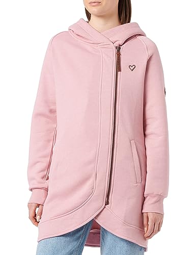 Alife and Kickin Damen Maryak A Hooded Sweatjacket Sweatjacke Damensweatjacke Freizeitjacke Sweater Sweatshirt mit Reißverschluss XS-XXL, Mauve Melange, 36 von alife & kickin