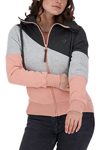 alife & kickin Damen SteffiAK A Sweatjacket Sweatjacke Damensweatjacke Freizeitjacke Sweater Sweatshirt mit Reißverschluss XS-XXL, Mahagonium Melange von alife & kickin