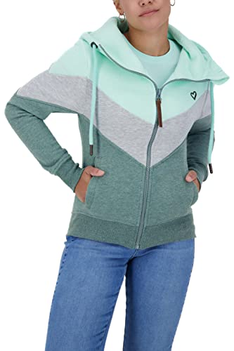 ALIFE and Kickin StellinaAK A Sweatjacket Damen Kapuzensweatjacke, Sweatjacke Pacific Melange M von alife & kickin