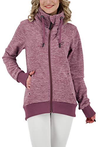 ALIFE and Kickin VivianAK F Sweatjacket Damen Fleecejacke Mulberry Melange S von alife & kickin