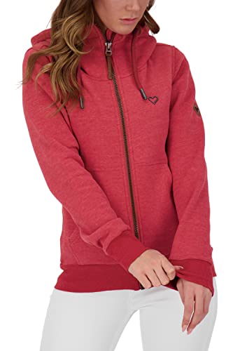 ALIFE and Kickin YasminAK A Sweatjacket Damen Kapuzensweatjacke, Sweatjacke Cranberry Melange S von alife & kickin