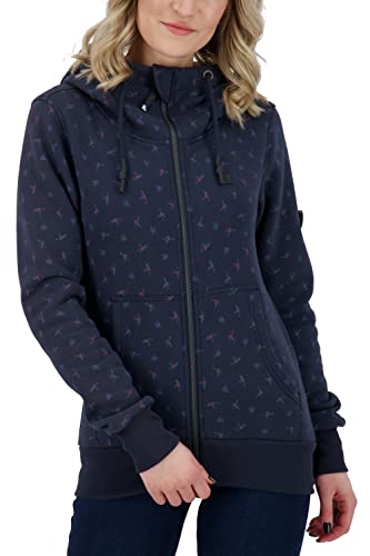 ALIFE and Kickin YasminAK B Sweatjacket – Damen Sweatjacke – Leichte Jacke mit Reißverschluss – Zipper Kapuzenjacke - Perfekt für Übergangszeiten Marine L von alife & kickin