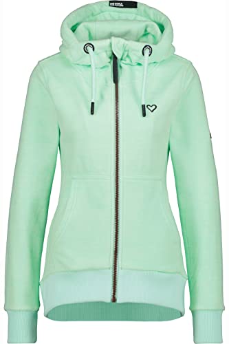ALIFE and Kickin YasminAK F Sweatjacket – Damen Fleecejacke – Übergangsjacke für Frühling & Herbst - Warm, Weich & Kuschelig - Mit Reißverschluss Mint Melange M von alife & kickin