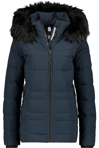 ALIFE AND KICKIN ZophiaAK A Puffer Jacket - Winterjacke Damen mit Fellkapuze, warme Steppjacke, gefüttert in Daunenoptik, kurze vegane Damen Winterjacke Damen Winterjacke, Steppjacke marine L von alife & kickin