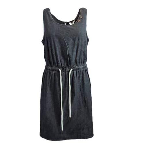 alife & kickin DOJO-45 Jeanskleid Kleid, Ärmellos mit Kordelzug, Dunkelgrau Gr. L von alife & kickin