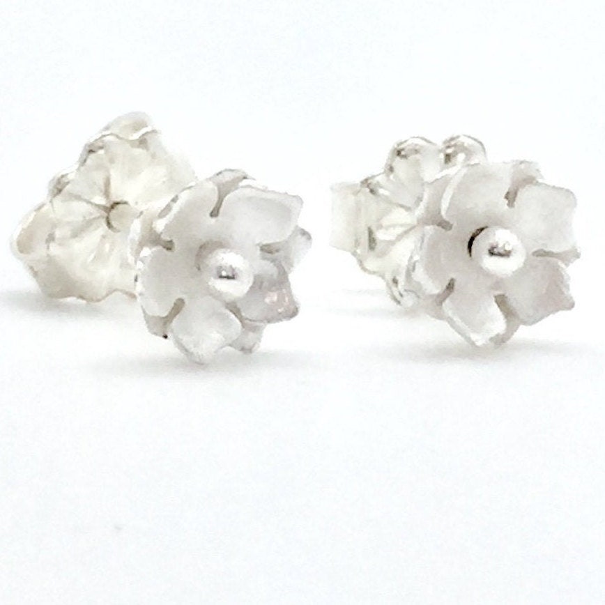 sterling Silber Blumen Ohrstecker von alimorse