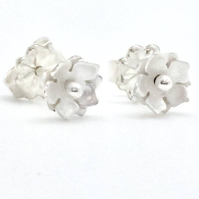 sterling Silber Blumen Ohrstecker von alimorse