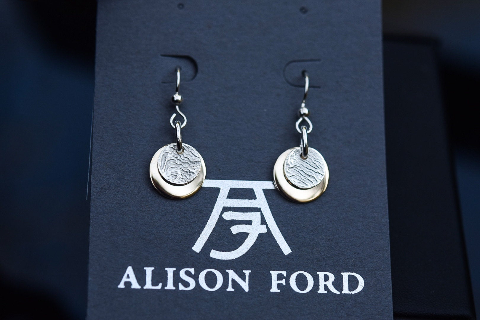 Eclipse Ohrringe/ Sterling Silber/ Gold-Filled von alisonfordmetals