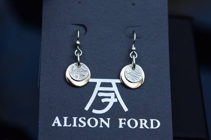 Eclipse Ohrringe/ Sterling Silber/ Gold-Filled von alisonfordmetals