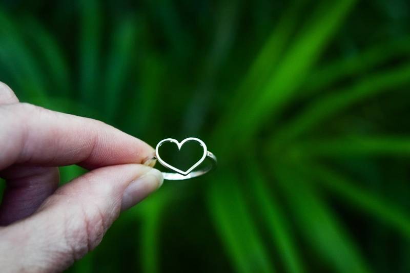 Herz Ring/sterling Silber Offenes von alisonfordmetals