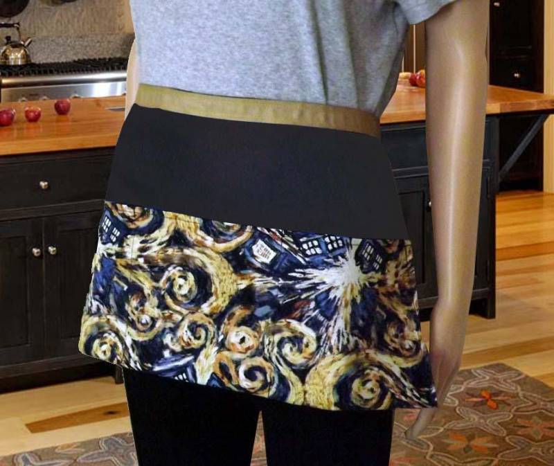 Explodierende Tardis Craft Vendor Ernte Tasche Schürze Lizenzstoff Doctor Who von alittlegeekybags