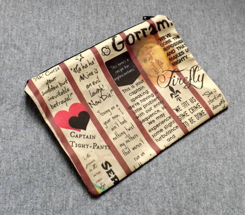 Firefly Poly Mesh Reißverschluss Beutel Kosmetik Make Up Tasche Auf Bestellung Handgefertigt von alittlegeekybags