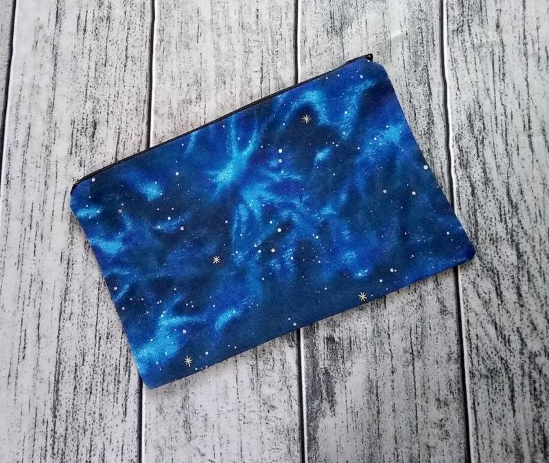 Galaxy Kosmos Nachthimmel Poly Mesh Reißverschluss Beutel Kosmetik Make-Up Tasche Auf Bestellung Handgefertigt von alittlegeekybags