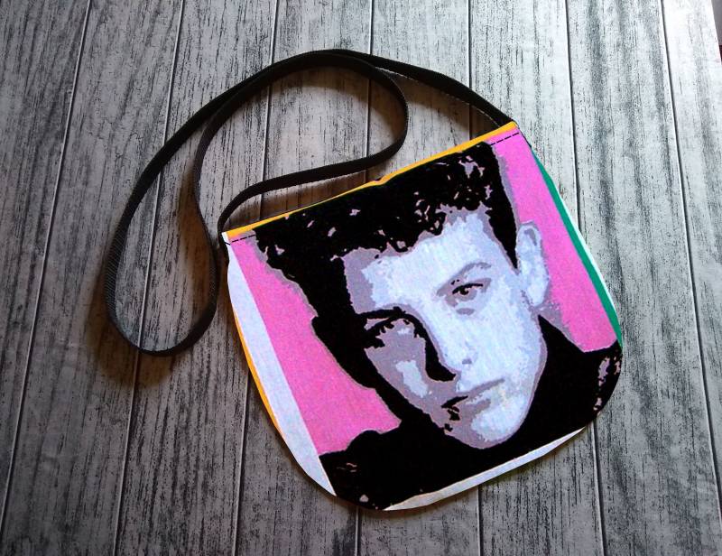 Joey Nkotb Vintage Stoff Rekonstruktion Cross Body Bag Geldbörse Tote Konzert Handgefertigt Auf Bestellung von alittlegeekybags