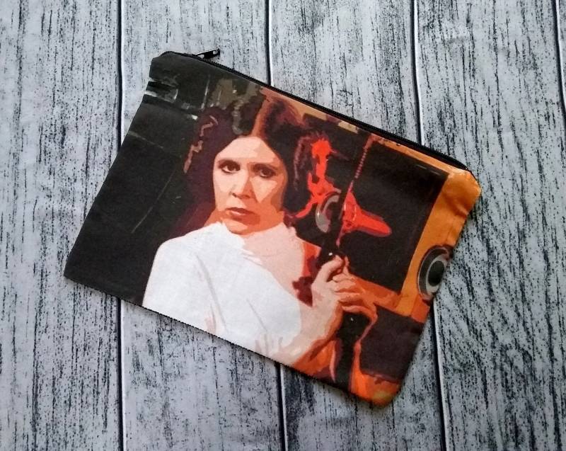 Prinzessin Leia Poly Mesh Reißverschluss Beutel Kosmetik Make-Up Tasche Auf Bestellung Handgefertigt von alittlegeekybags