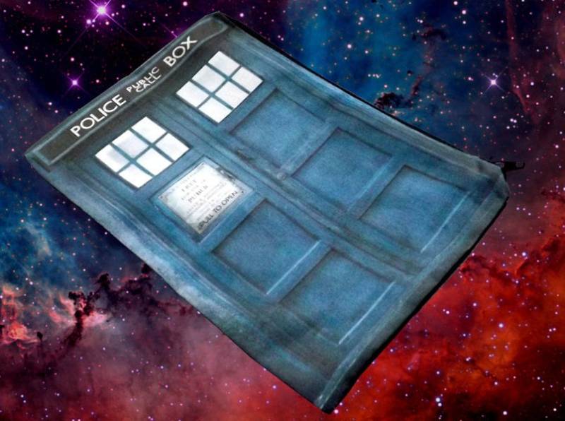 Tardis Poly Mesh Reißverschluss Beutel Kosmetik Make-Up Tasche Auf Bestellung Handgefertigt von alittlegeekybags