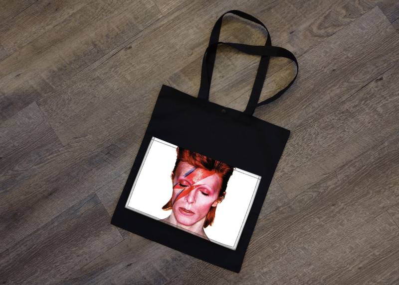 Ziggy Stardust Bowie Schultertasche Tote Oder Geldbörse Mit Tasche Markt Strand Laptop Handgefertigt Auf Bestellung von alittlegeekybags