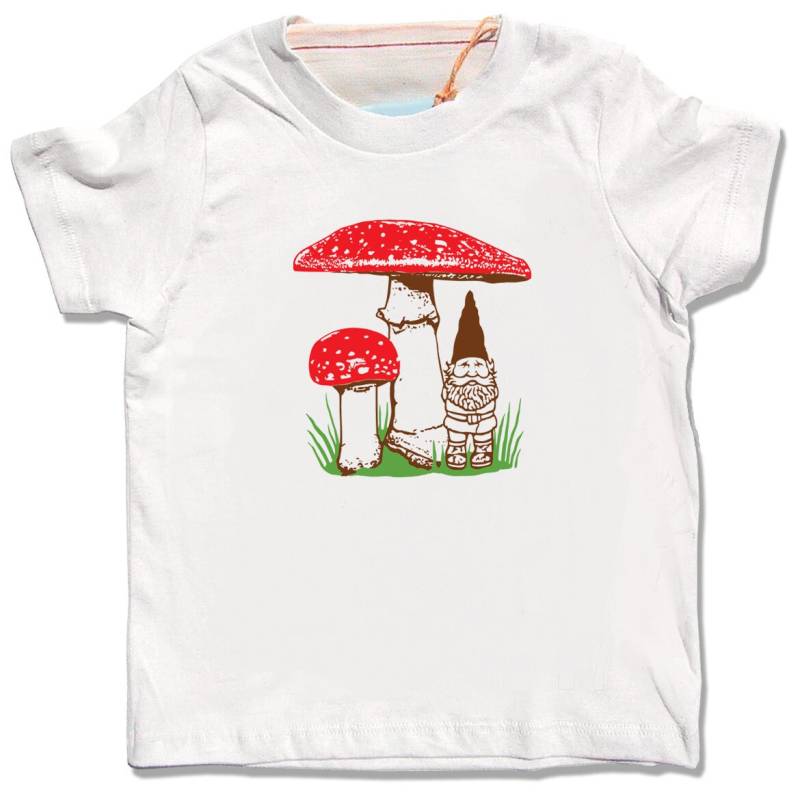Bio Kinder T-Shirt Wichtel & Pilz Waldland Design von alittlelark