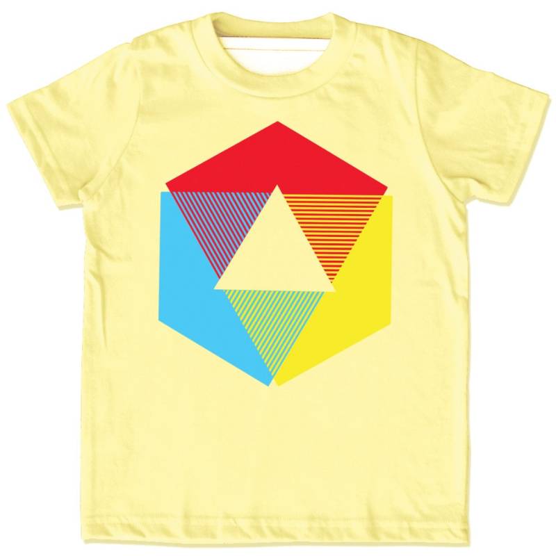 Color Wheel Kinder T-Shirt Gelb Kurzarm | Primäre Farben Design von alittlelark