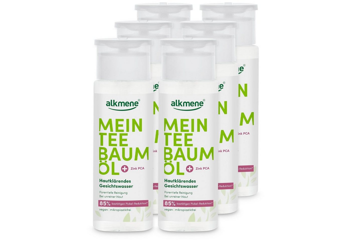 alkmene Gesichtswasser 6x Gesichtswasser - Pickel Reduktion 85% bestätigt - Gesichtsreinigung, 6-tlg. von alkmene