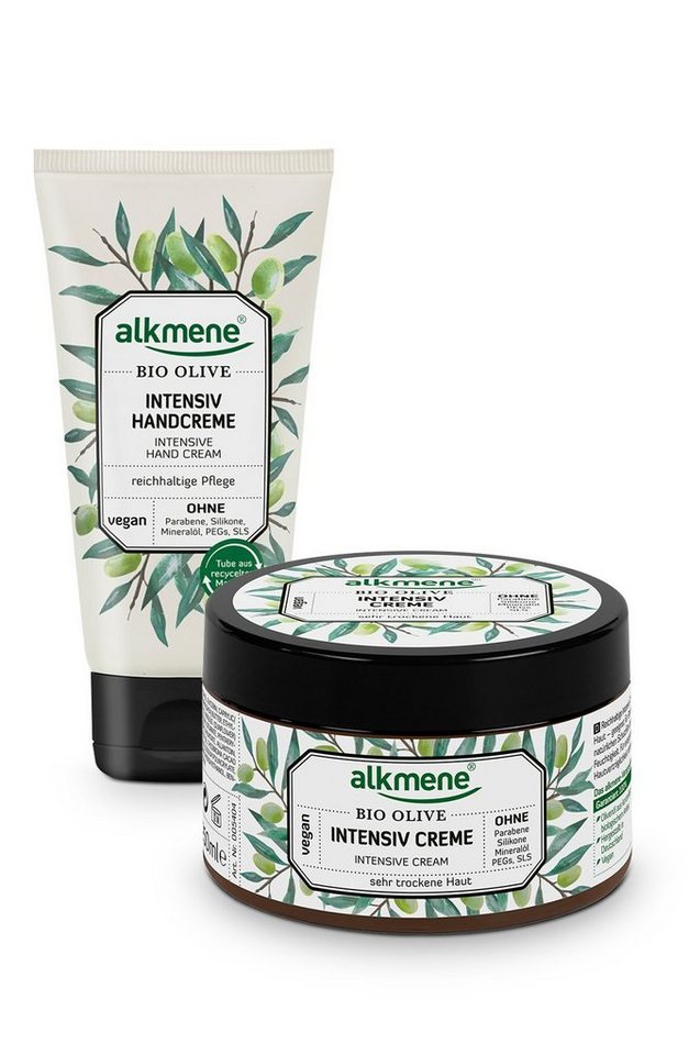 alkmene Handcreme Creme & Handcreme Bio Olive, Körpercreme & Handcreme für trockene Haut, 2-tlg. von alkmene